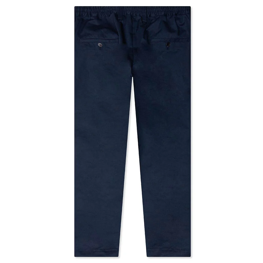 Cropped Drawstring Trousers - Ink - Image 2