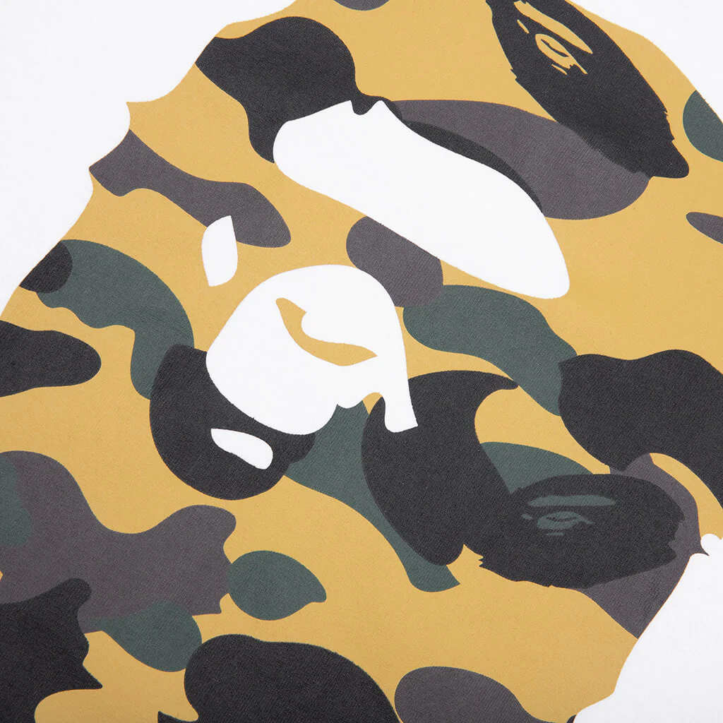 1st Camo by Bathing Ape Tee - White/Yellow - Image 3