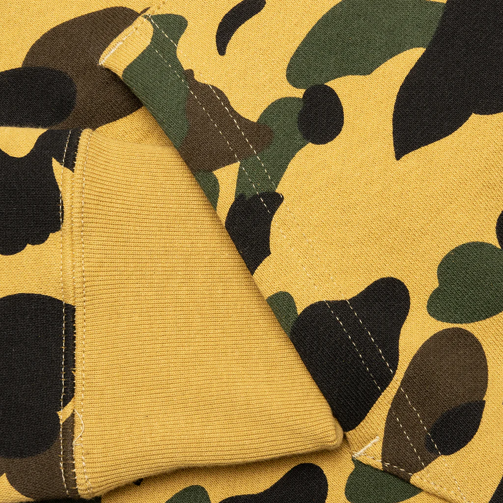 1st Camo 2nd Shark Full Zip Hoodie - Yellow - Image 4