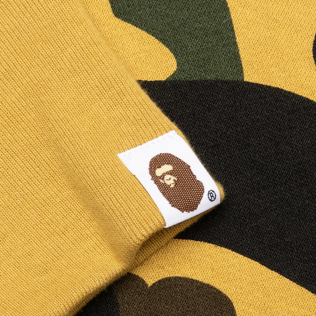 1st Camo 2nd Shark Full Zip Hoodie - Yellow - Image 5