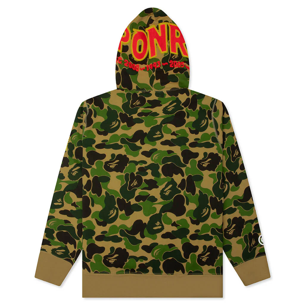 ABC Camo 2nd Shark Full Zip Hoodie - Green - Image 2
