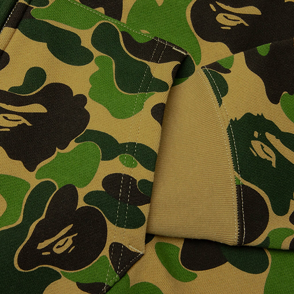 ABC Camo 2nd Shark Full Zip Hoodie - Green - Image 3