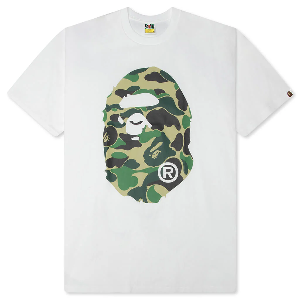 ABC Camo Big Ape Head Tee - White/Green