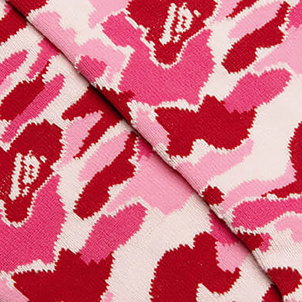 ABC Camo Jacquard Socks - Pink - Image 2