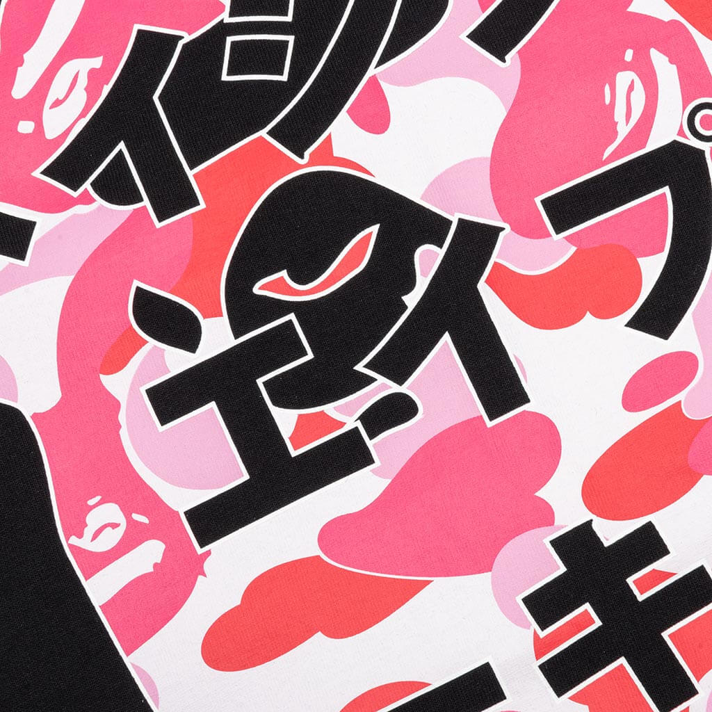 Abc Camo Japanese Letters L/S Tee - Black/Pink - Image 3