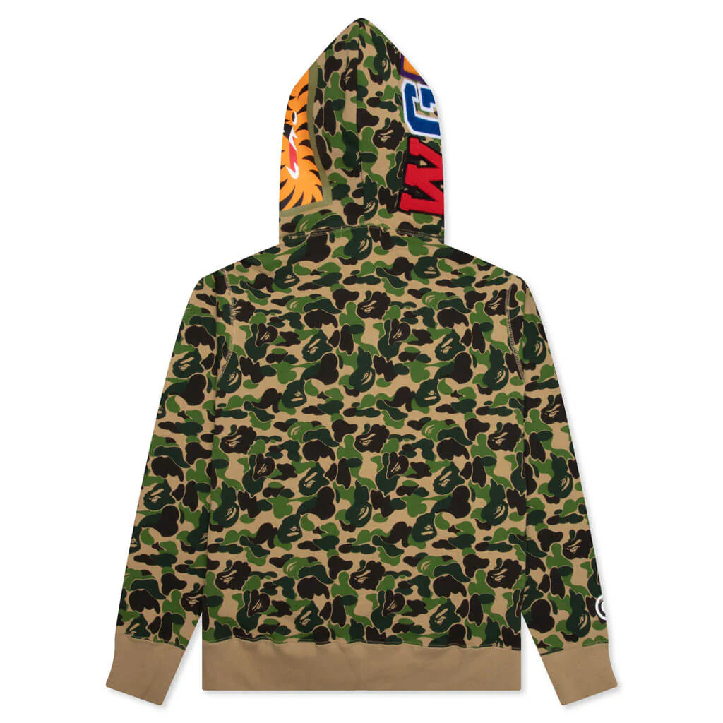 Abc Camo Shark Full Zip Hoodie - Green - Image 2