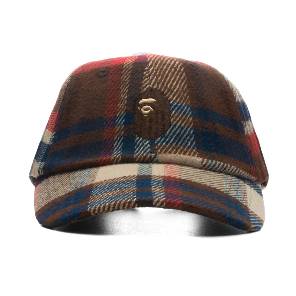 BAPE Check Panel Cap - Navy/Red