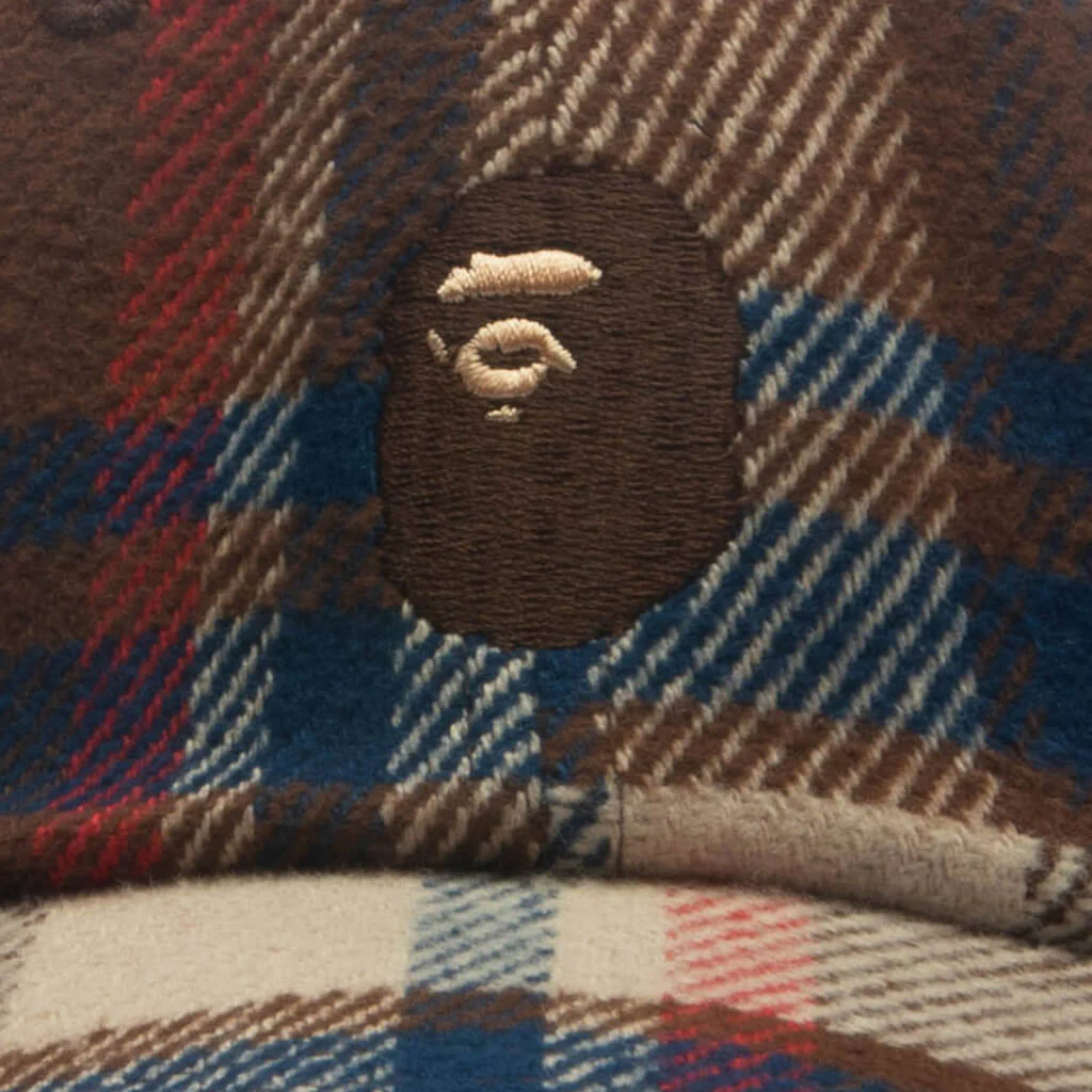 BAPE Check Panel Cap - Navy/Red - Image 2