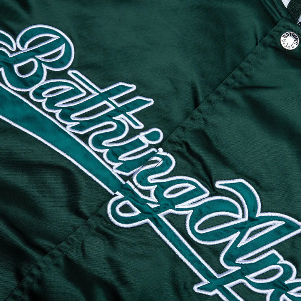 Baseball Varsity Jacket - Green - Image 4