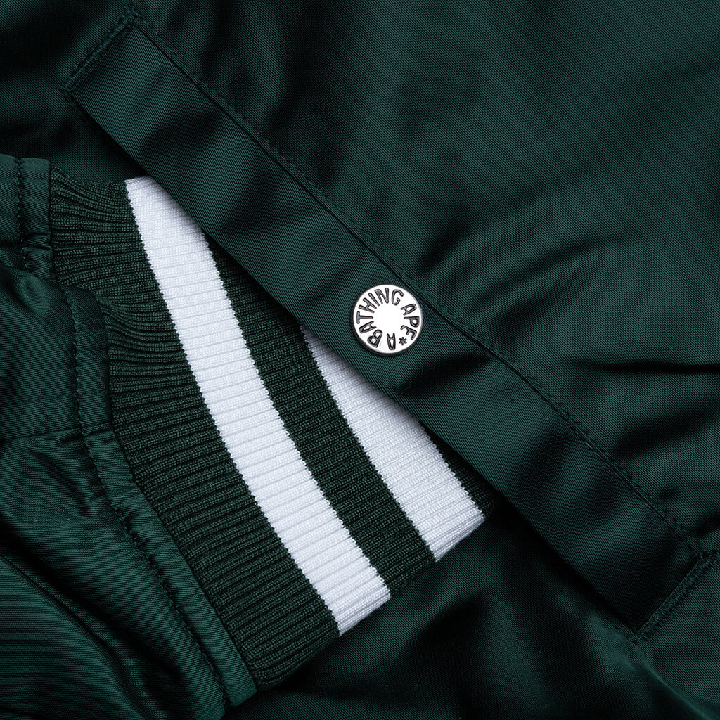 Baseball Varsity Jacket - Green - Image 5