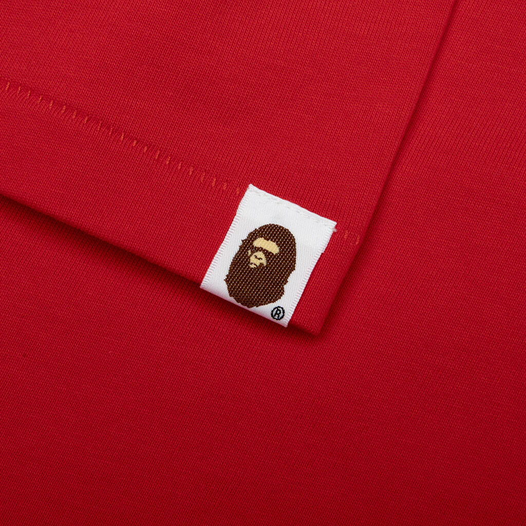 Bathing Ape Logo Relaxed Fit Tee - Red - Image 4