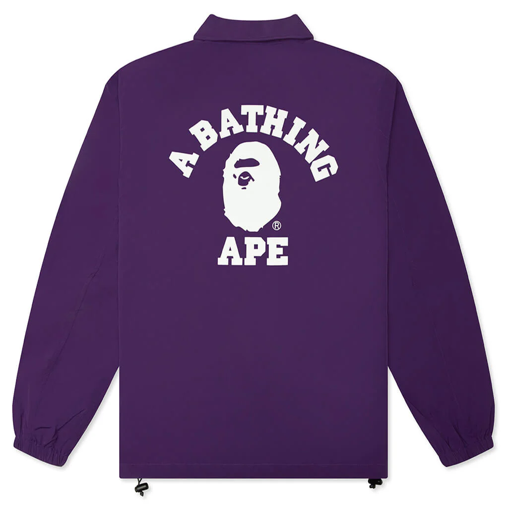 College Coach Jacket - Purple - Image 2