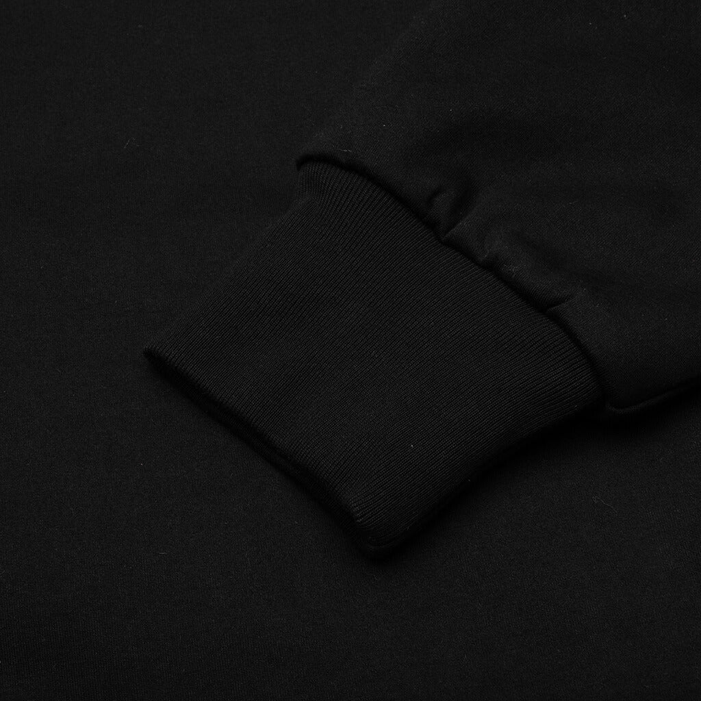 College Puffy Relaxed Fit Pullover Hoodie - Black - Image 4