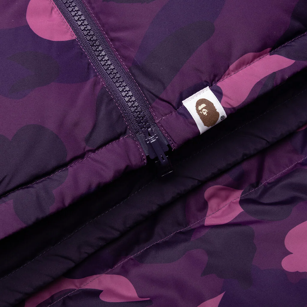 Color Camo Reversible Down Jacket - Purple - Image 4