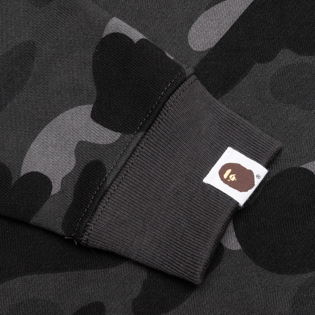 Kids Color Camo Shark Zip Hoodie - Black - Image 4