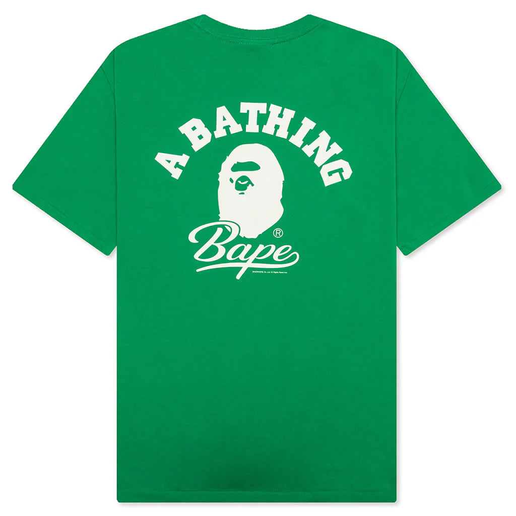 Cursive College Logo Relaxed Fit Tee - Green - Image 2