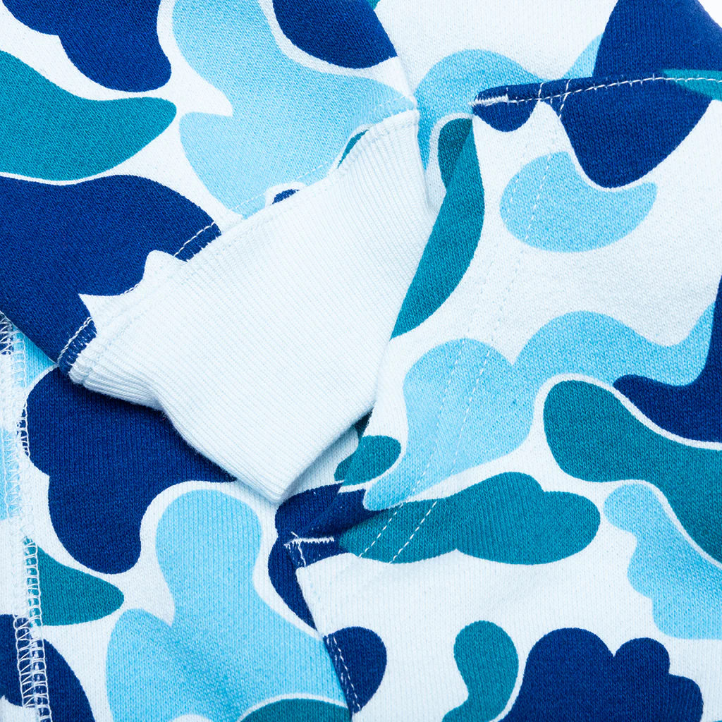 Kid's Abc Camo Shark Zip Hoodie - Blue - Image 4