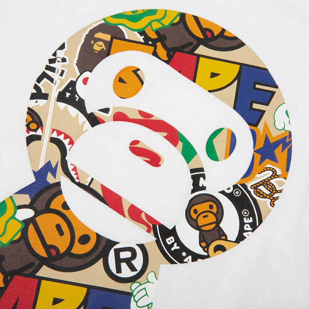 Kids BAPE Milo Assorted Big Baby Milo Tee - White - Image 3