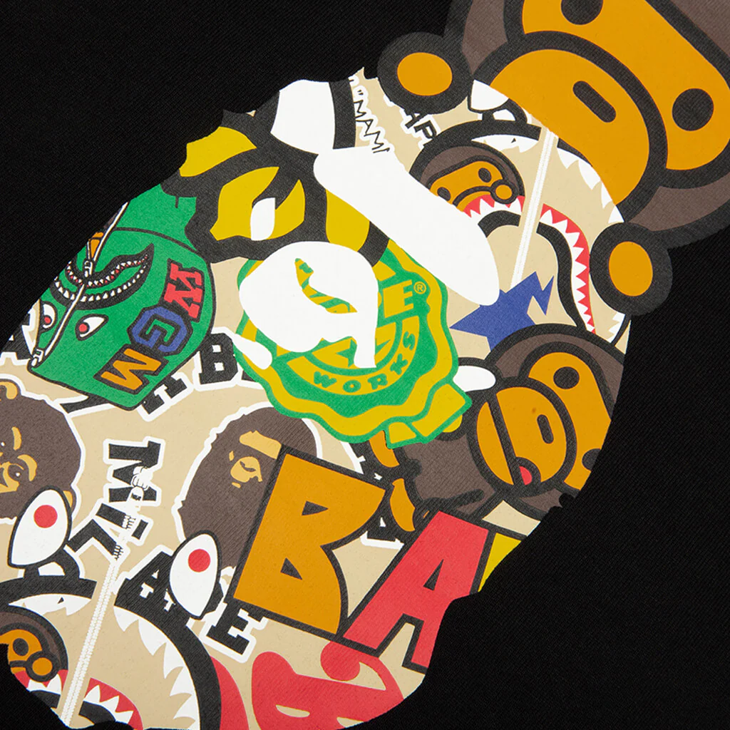 Kids BAPE Milo Assorted Milo on Ape Head Tee - Black - Image 3