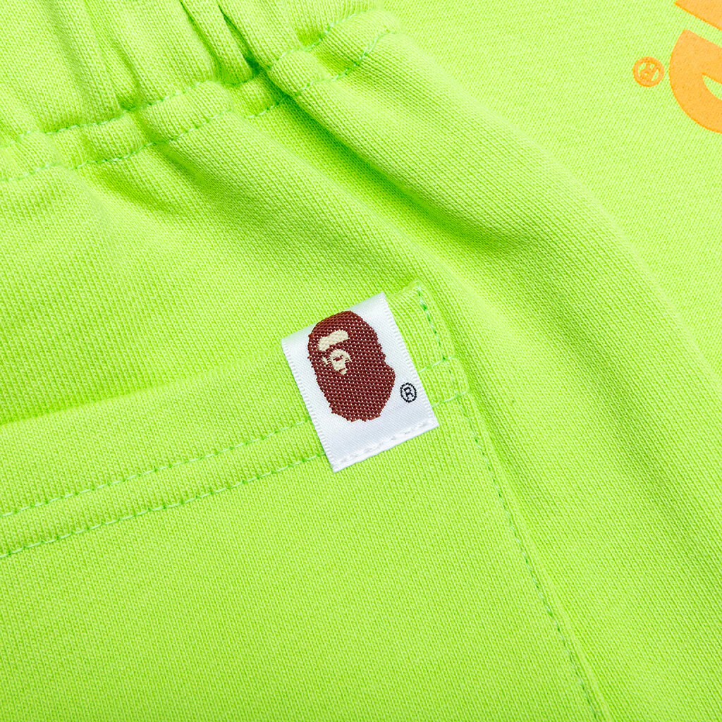 Kid's Bape Pigment Dye Sweat Shorts - Green - Image 4