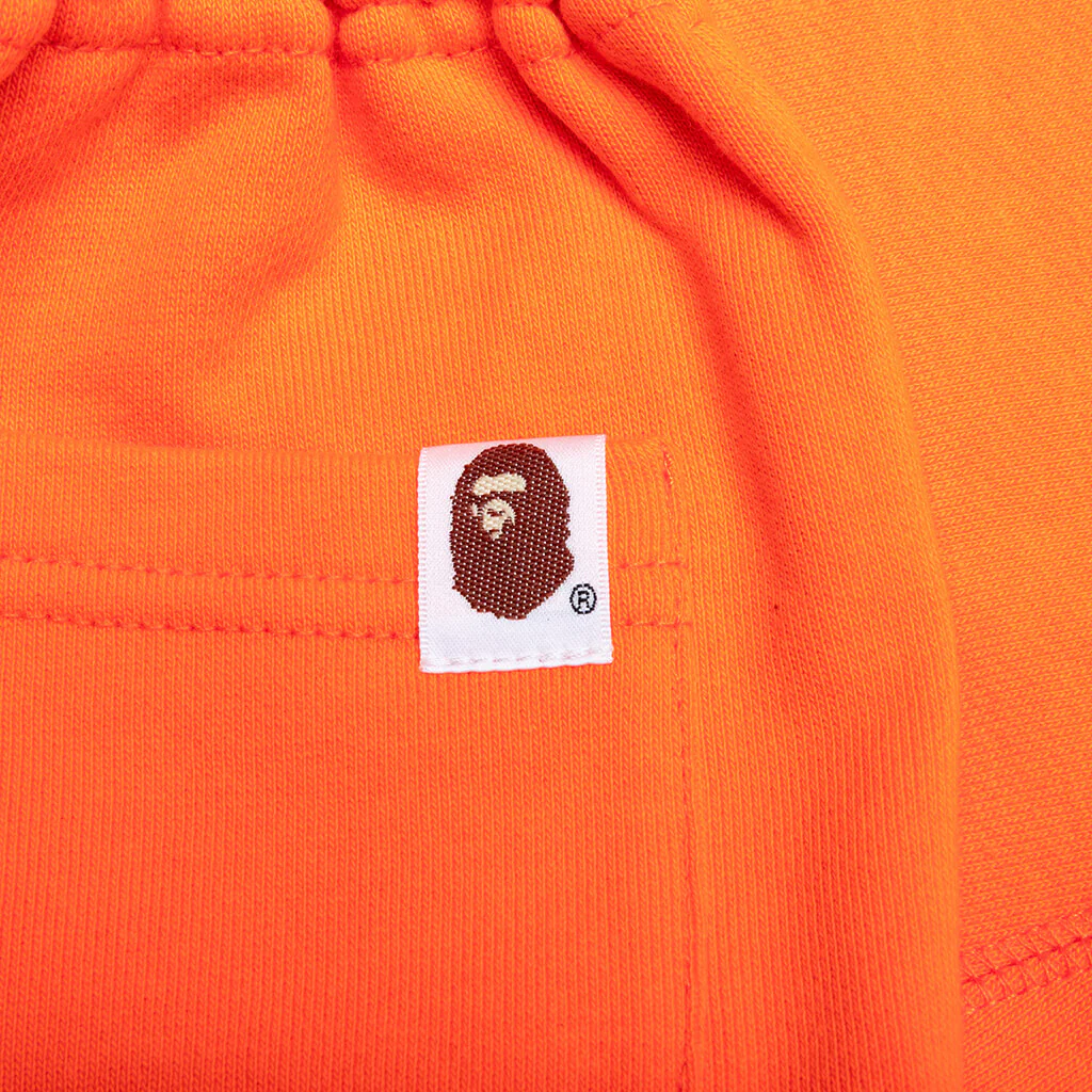 Kid's Bape Pigment Dye Sweat Shorts - Orange - Image 4