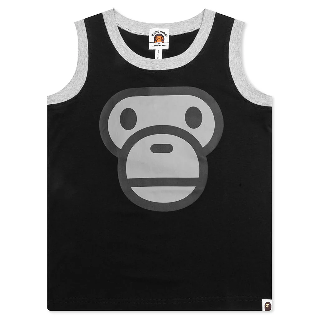 Kid's Milo Face Tank Top - Black