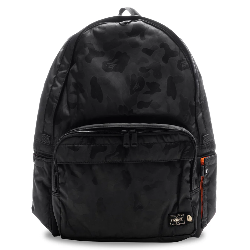 A Bathing Ape x Porter ABC Polyester Jacquard Backpack - Black
