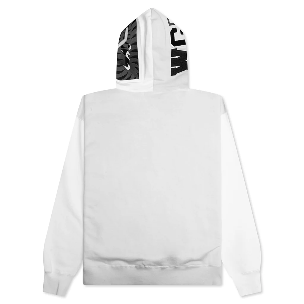 Shark Full Zip Hoodie #1 - Gray - Image 2
