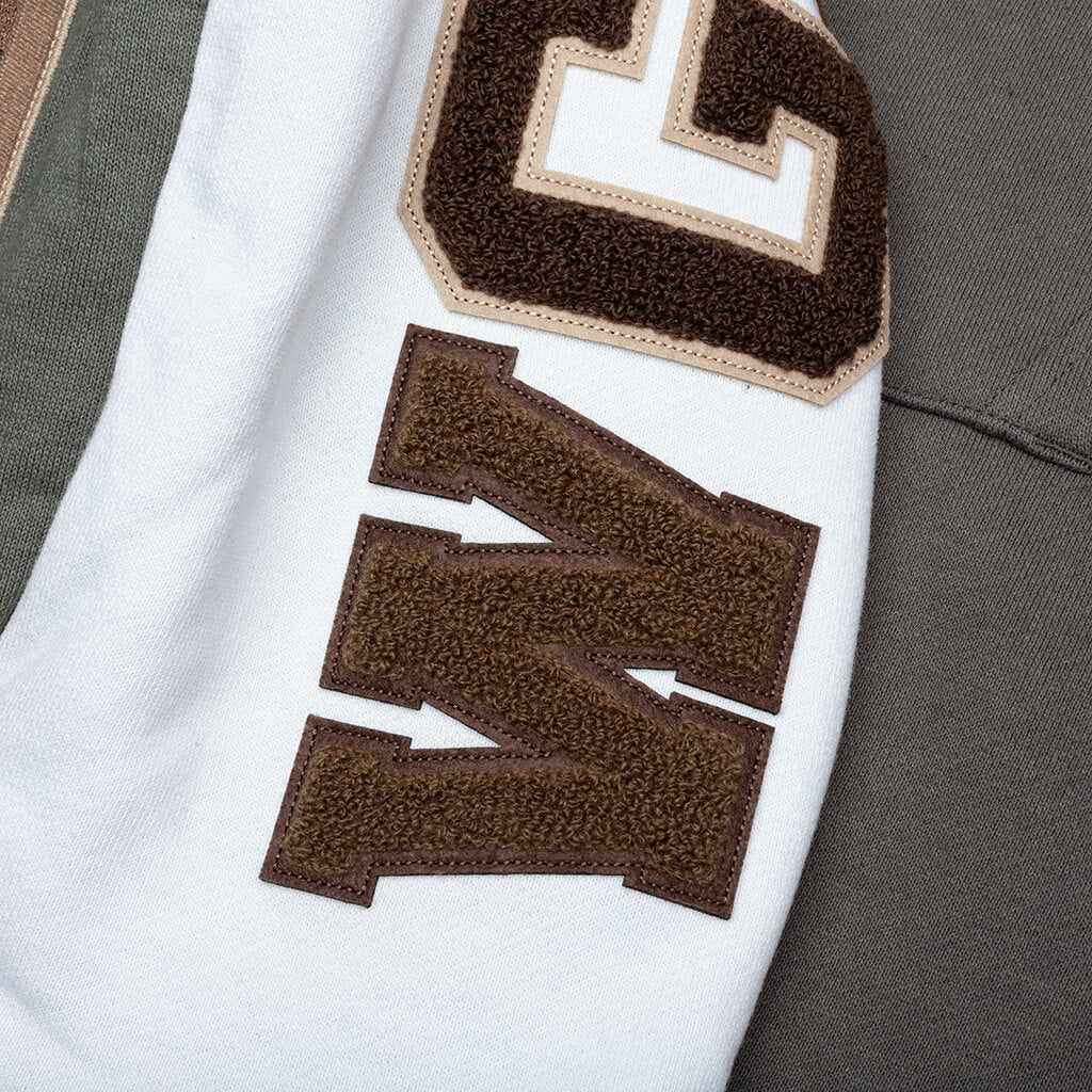 Shark Full Zip Hoodie #2 - Olive Drab - Image 4