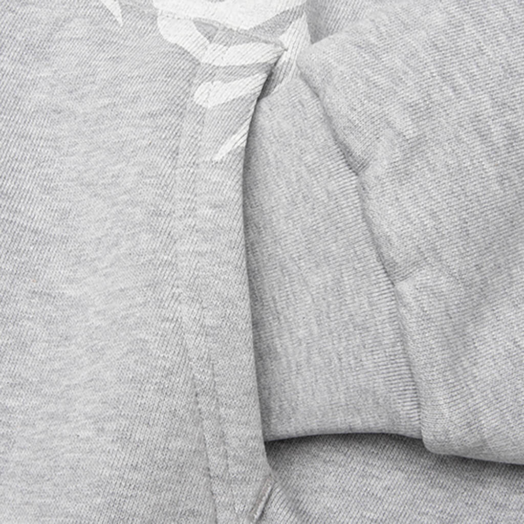 Skeleton Shark Heavy Washed Cropped Fit Full Zip Hoodie - Gray - Image 5