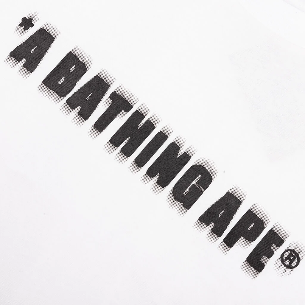 Spray Print Bathing Ape Logo Relaxed Fit Tee - Black - Image 3