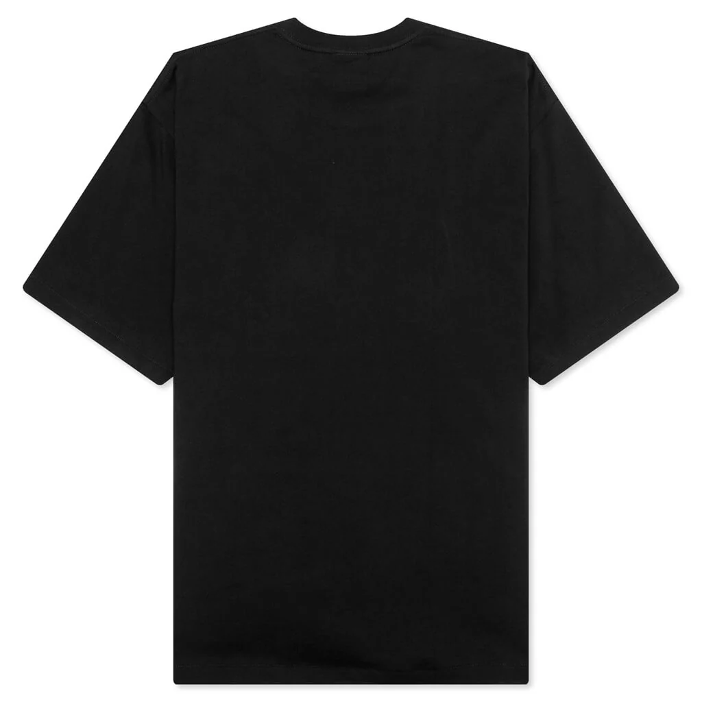 Water Print College Logo Relaxed Fit Tee - Black - Image 2