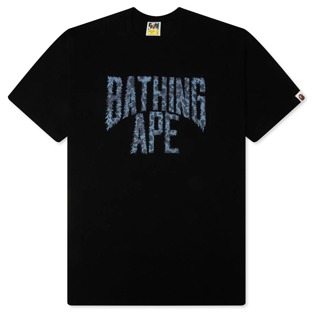 Wild Leopard Pattern NYC Logo Tee - Black/Navy
