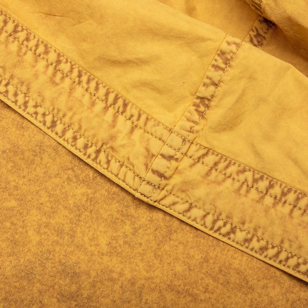 Garment Dyed Hooded Button Up Shirt Fn-Mn-Shir000861 - Yellow/Brown - Image 6