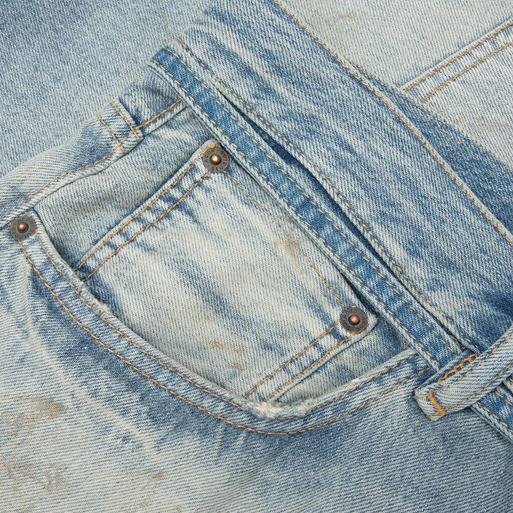Denim Shorts - Light Blue - Image 4