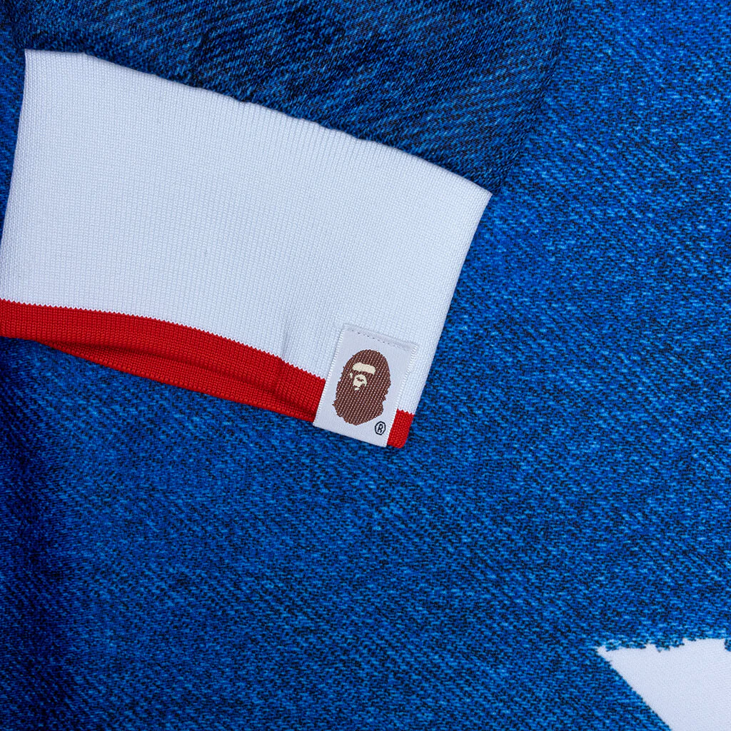Adidas x BAPE L/S Star Jersey - Medium Blue Denim - Image 5