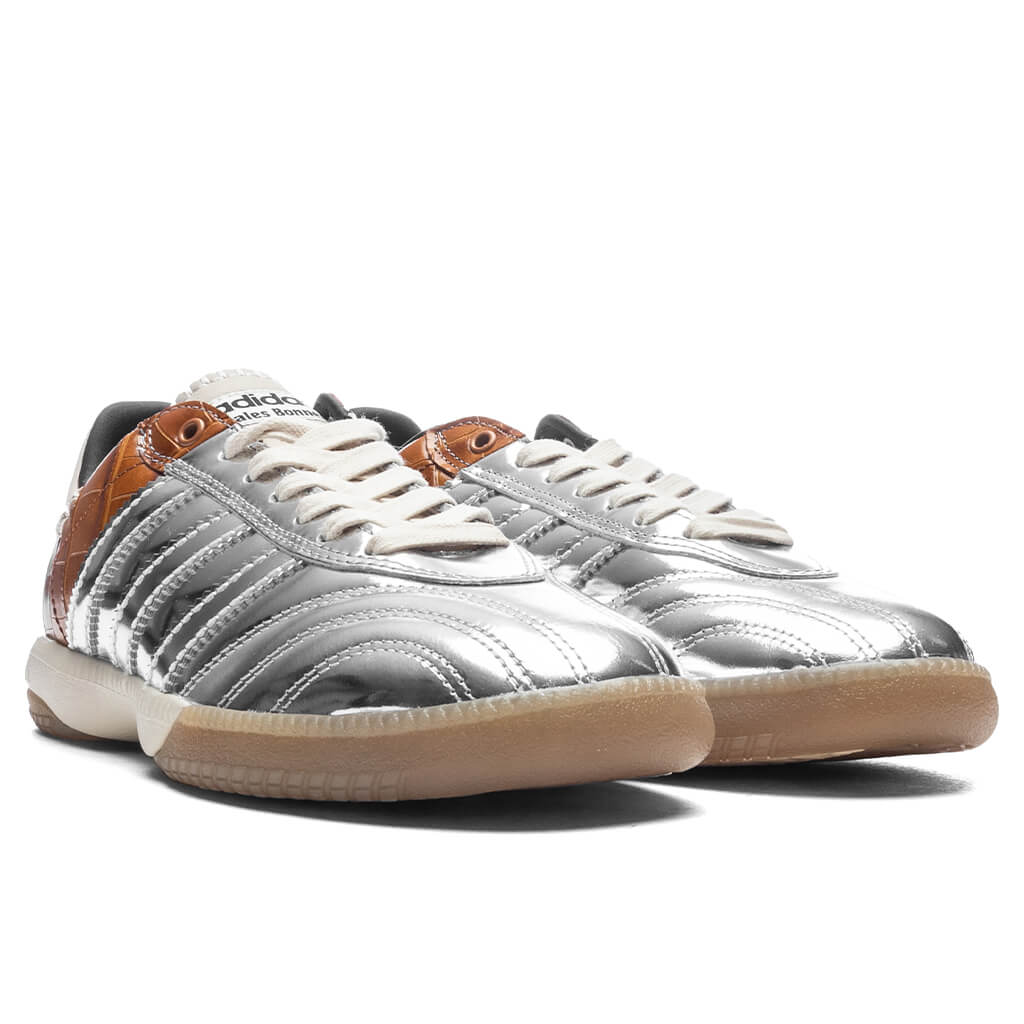 Adidas x Wales Bonner Samba Metallic - Silver Metal/Silver Metal/Easy Yellow - Image 2
