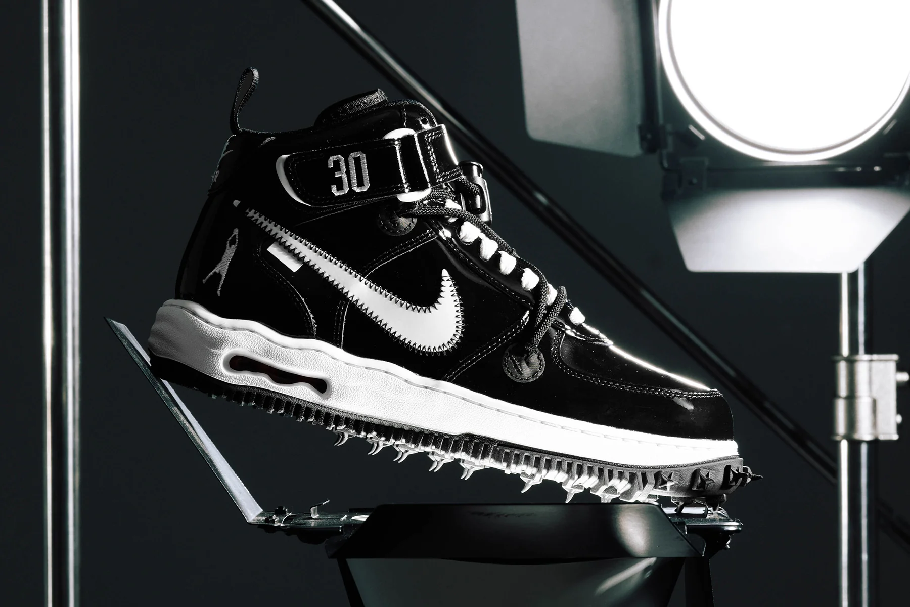Air Force 1 Mid x Off-White 'Sheed' - Black/White - Image 5