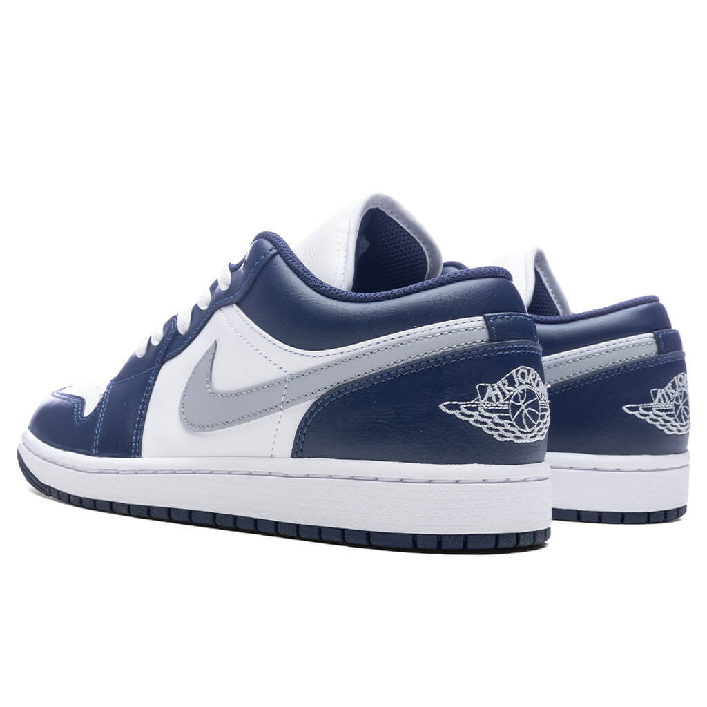 Air Jordan 1 Low - White/Wolf Grey/Midnight Navy - Image 3