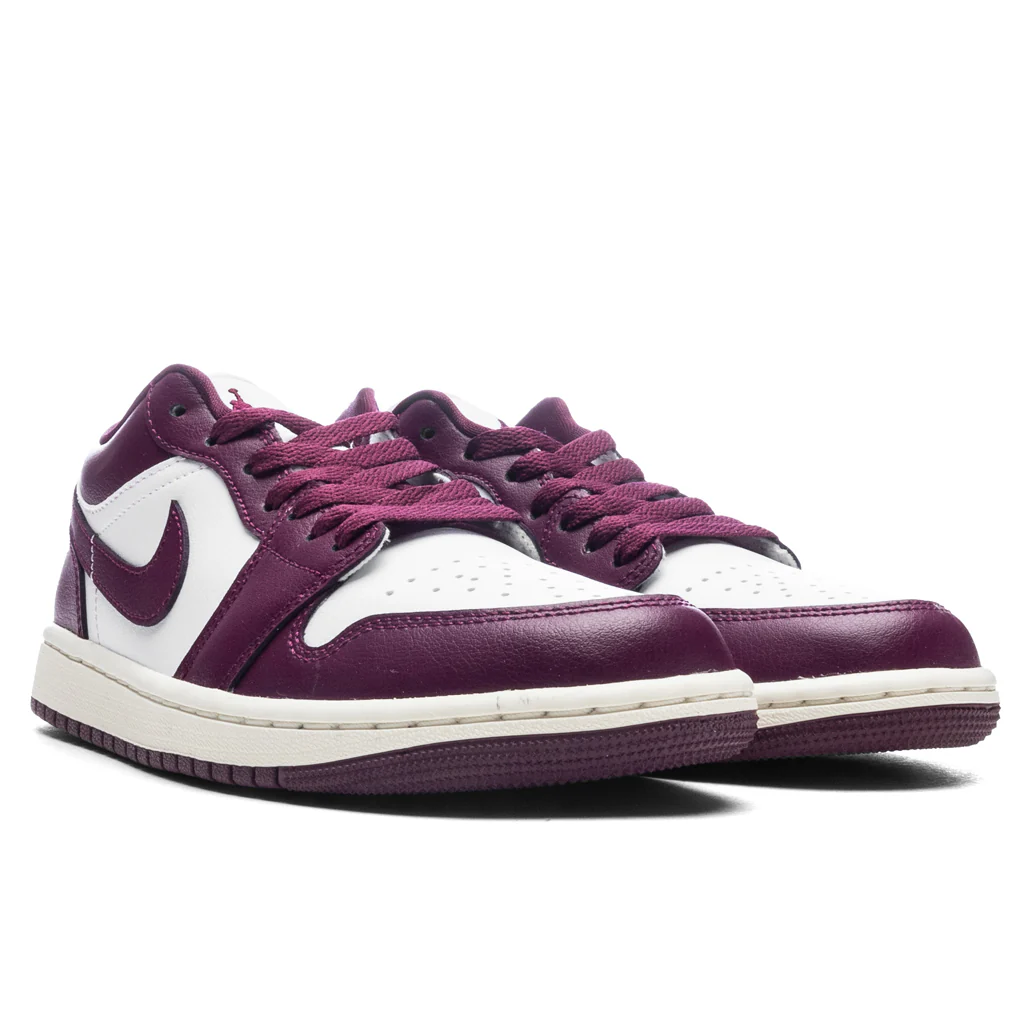 Women's Air Jordan 1 Low - White/Bordeaux/Sail - Image 2