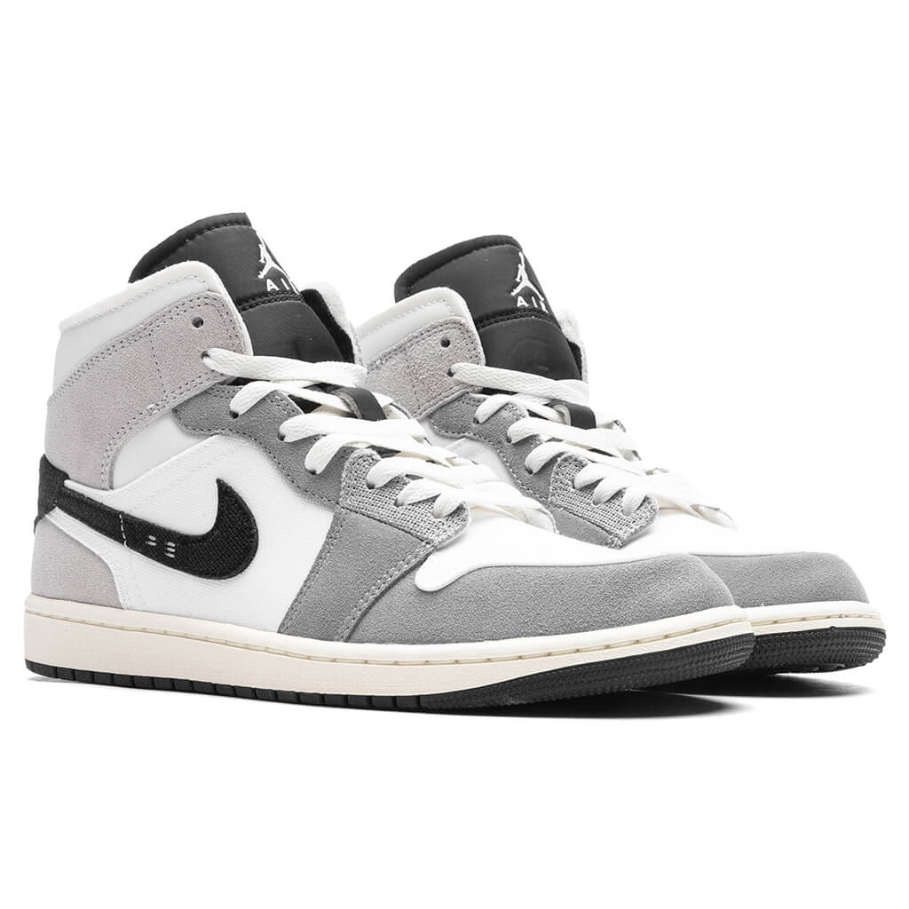 Air Jordan 1 Mid SE Craft - Cement Grey /Black/White - Image 2