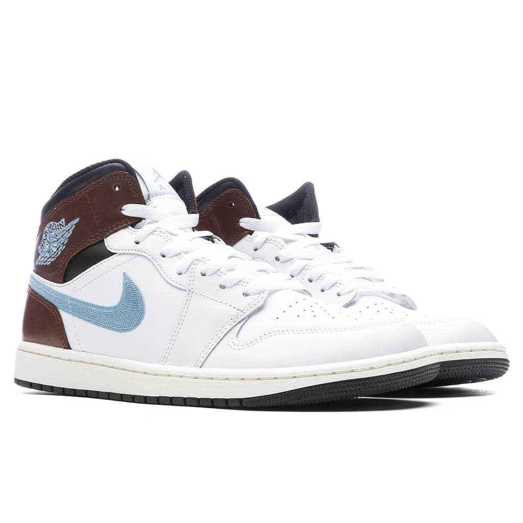 Air Jordan 1 Mid SE - White/Blue Grey/Black - Image 2