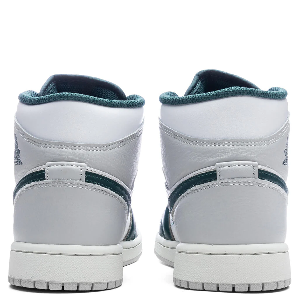 Air Jordan 1 Mid SE - White/Oxidized Green/Sail - Image 4