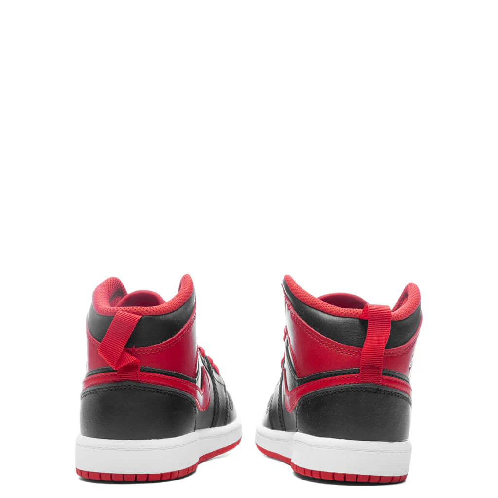 Air Jordan 1 Mid (TD) - Black/Fire Red/White - Image 4