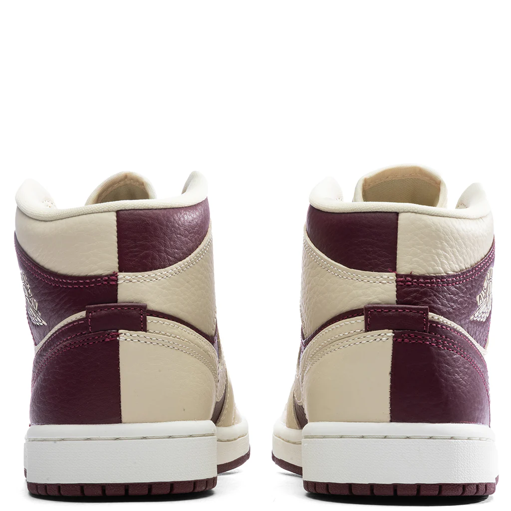 Women's Air Jordan 1 Mid - Beach/Cherry Wood Red/Sail - Image 4