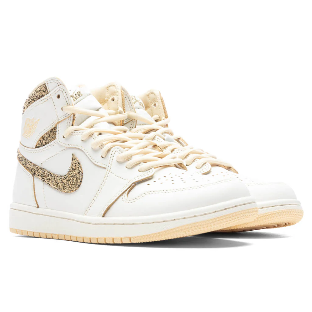 Air Jordan 1 Retro High OG Craft Vibrations of Naija - Sail/Pale Vanilla/Black - Image 2
