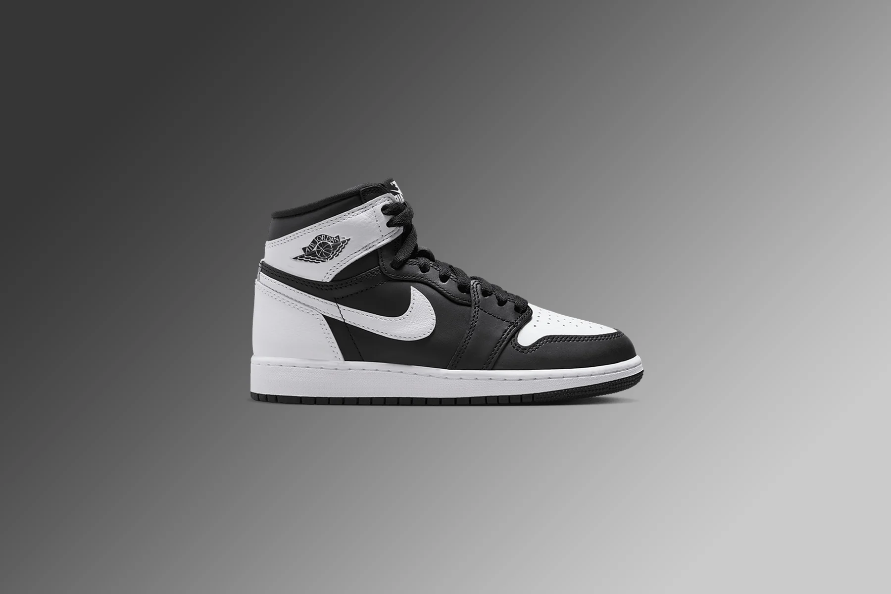 Air Jordan 1 Retro High OG (GS) - Black/White - Image 5