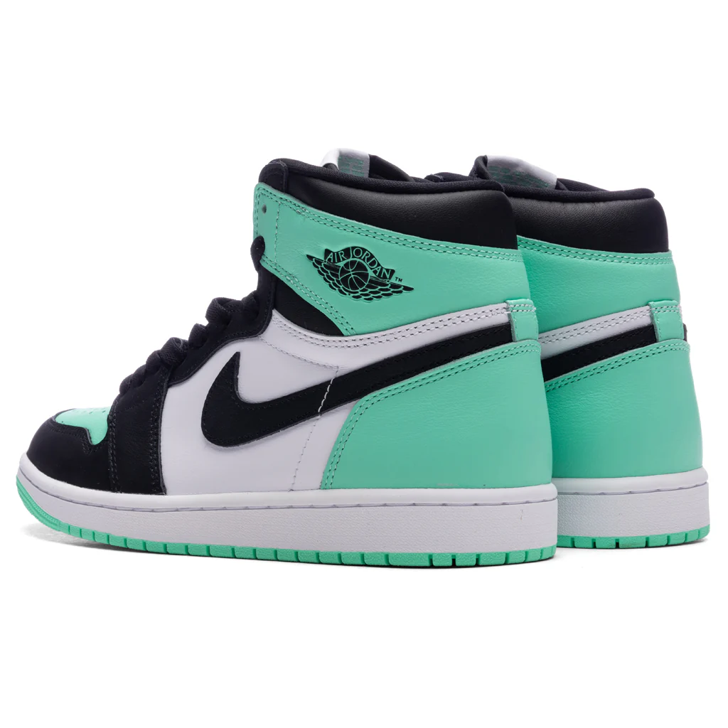 Air Jordan 1 Retro High OG - White/Black/Green Glow - Image 3