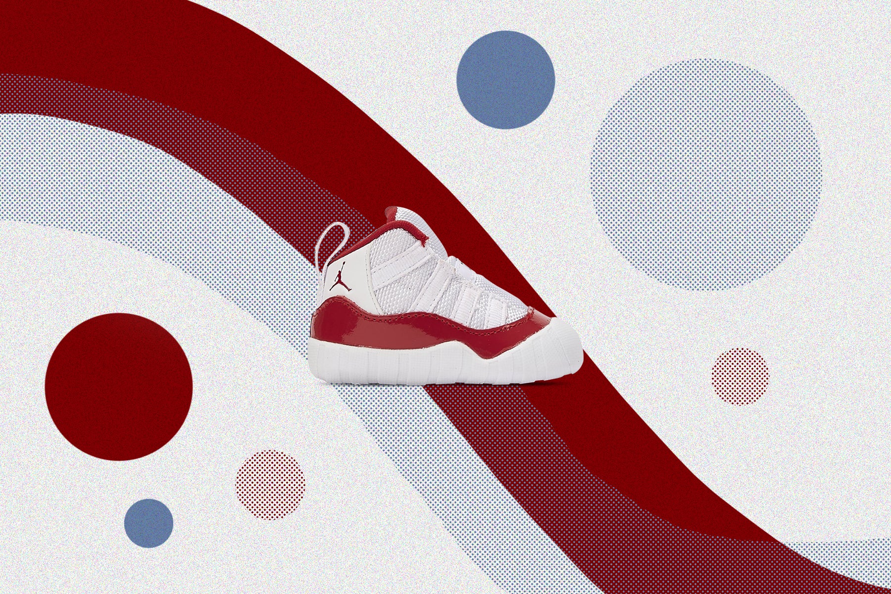 Air Jordan 11 Retro Infant Cherry - White/Varsity Red/Black - Image 2