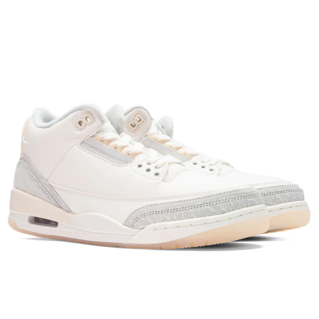 Air Jordan 3 Retro Craft - Ivory/Grey Mist/Cream - Image 2